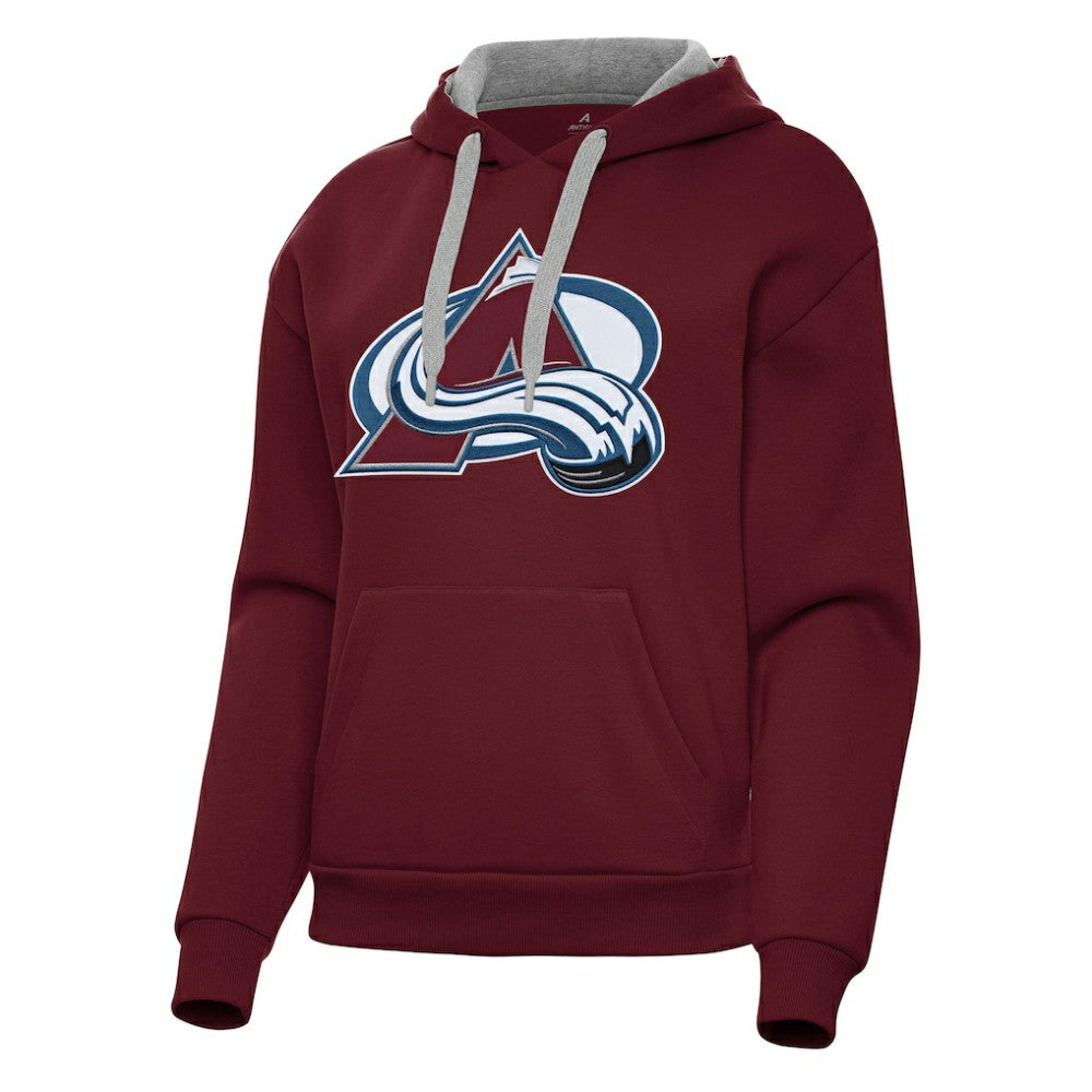 Colorado Avalanche Antigua Women's Victory Pullover Hoodie Burgundy