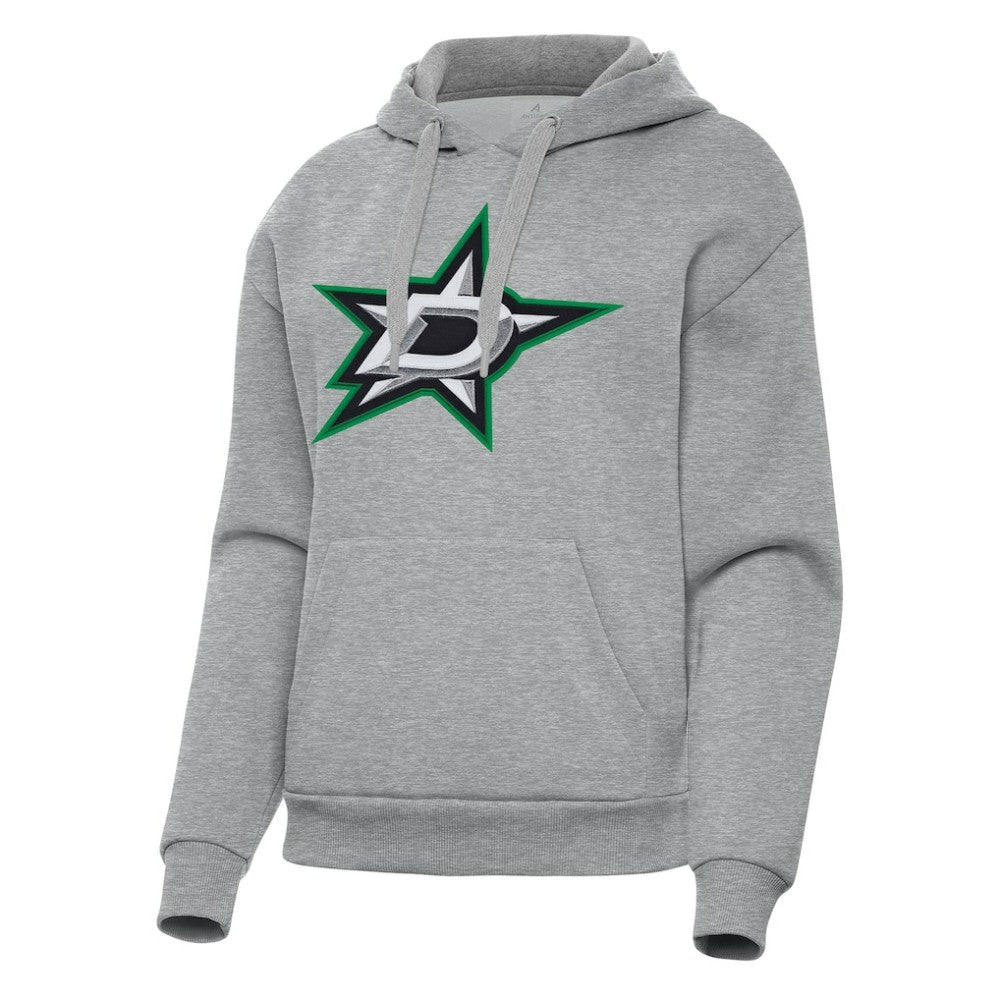 Dallas Stars Antigua Women's Victory Pullover Hoodie Heather Gray