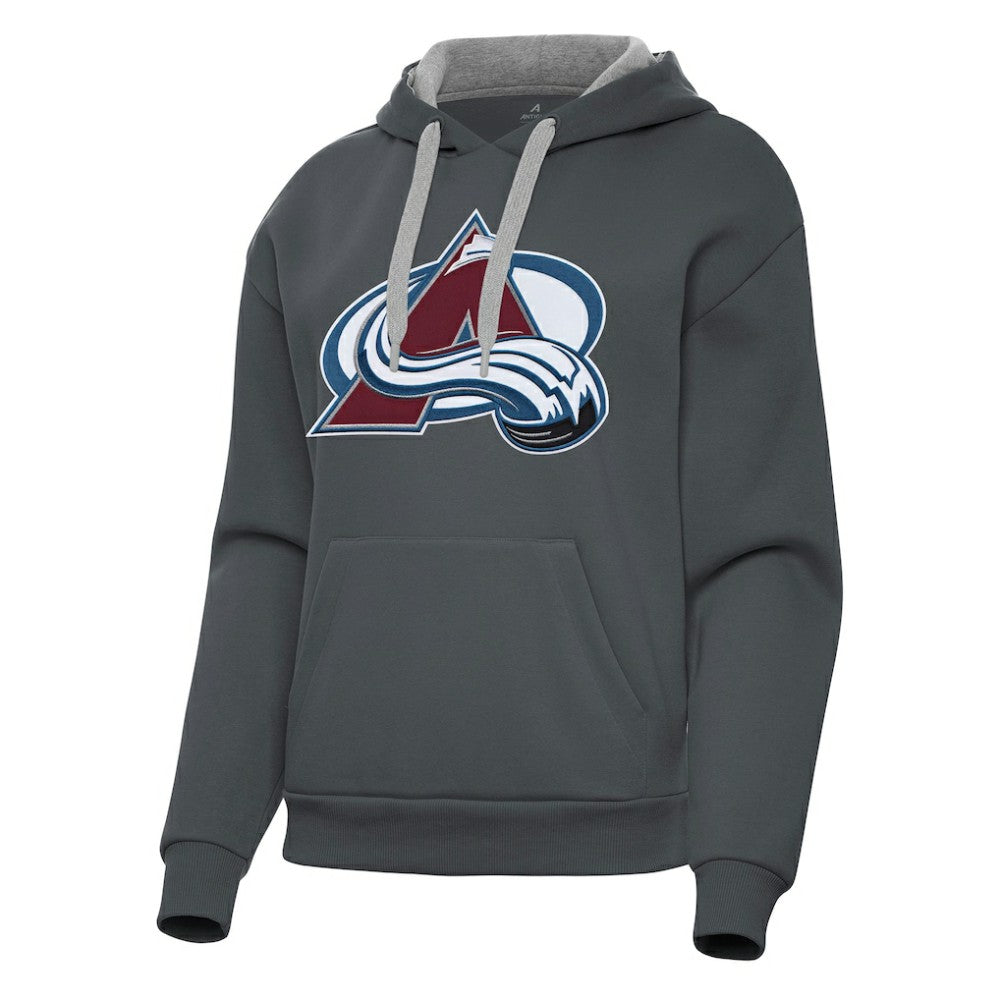Colorado Avalanche Antigua Women's Victory Pullover Hoodie Charcoal