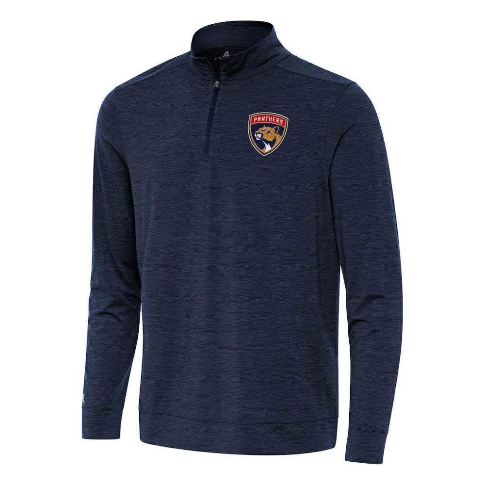 Florida Panthers Antigua Bright Quarter-Zip Top Heather Navy