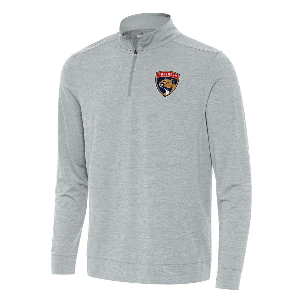 Florida Panthers Antigua Bright Quarter-Zip Top Heather Gray