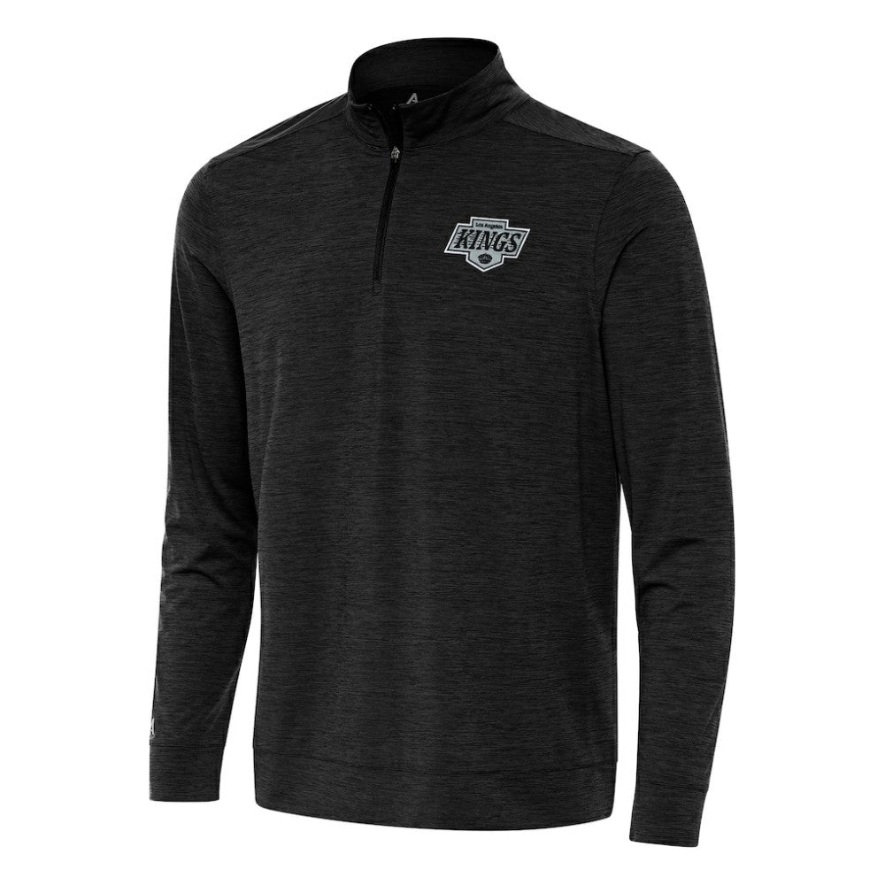 Los Angeles Kings Antigua Bright Quarter-Zip Top Heather Black