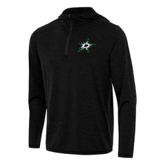 Dallas Stars Antigua Tidy Quarter-Zip Hoodie Heather Black