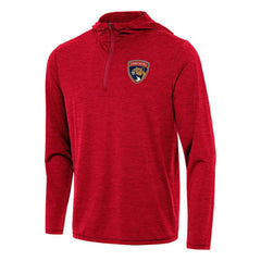 Florida Panthers Antigua Tidy Quarter-Zip Hoodie Heather Red