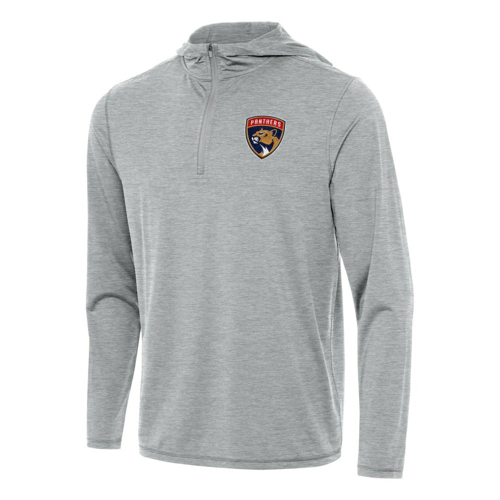 Florida Panthers Antigua Tidy Quarter-Zip Hoodie Heather Gray
