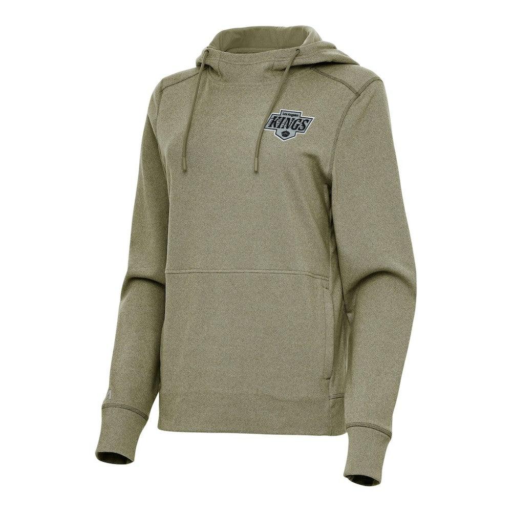Los Angeles Kings Antigua Women's Justice Pullover Hoodie Olive