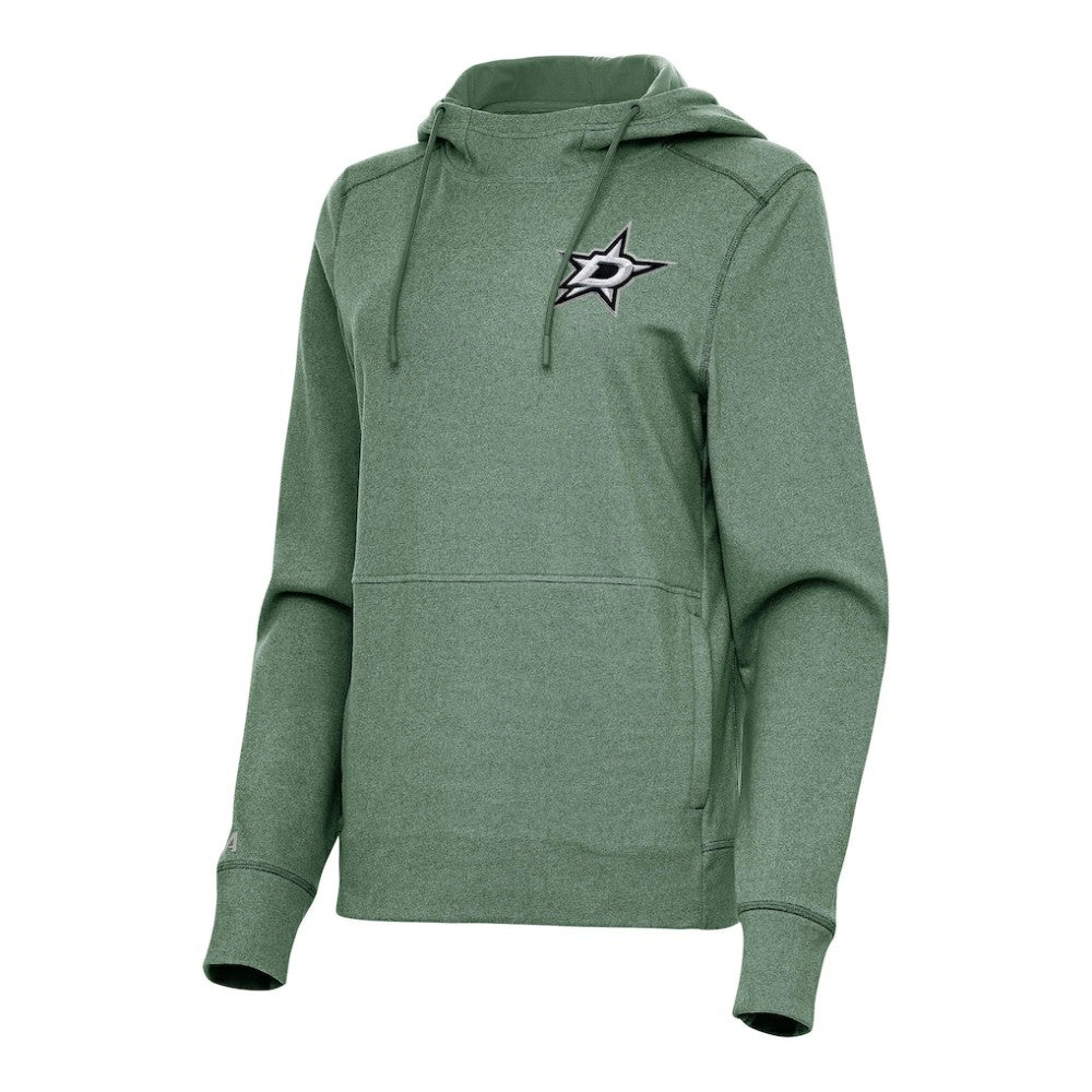 Dallas Stars Antigua Women's Justice Pullover Hoodie Hunter Green