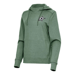 Dallas Stars Antigua Women's Justice Pullover Hoodie Hunter Green