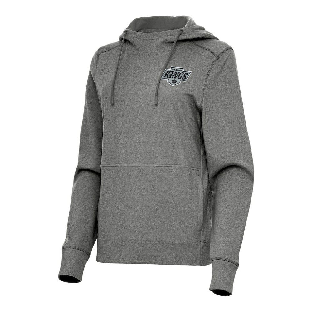 Los Angeles Kings Antigua Women's Justice Pullover Hoodie Heather Black