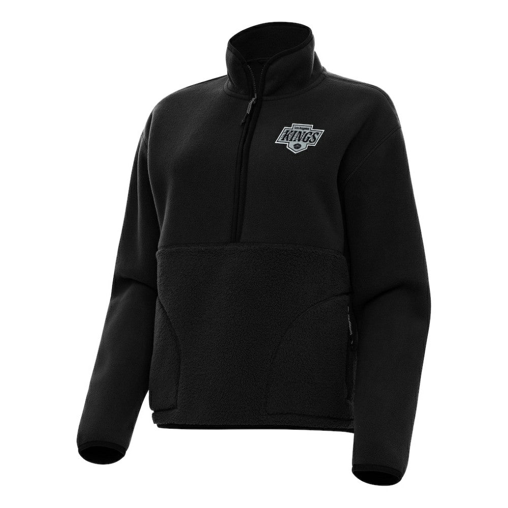 Los Angeles Kings Antigua Women's Figure Half-Zip Pullover Sweatshirt Black