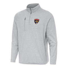 Florida Panthers Antigua Certain Quarter-Zip Tri-Blend Sweatshirt Heather Gray