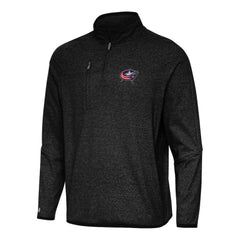 Columbus Blue Jackets Antigua Certain Quarter-Zip Tri-Blend Sweatshirt Heather Black