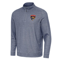 Florida Panthers Antigua Subtle Quarter-Zip Sweatshirt Heather Navy