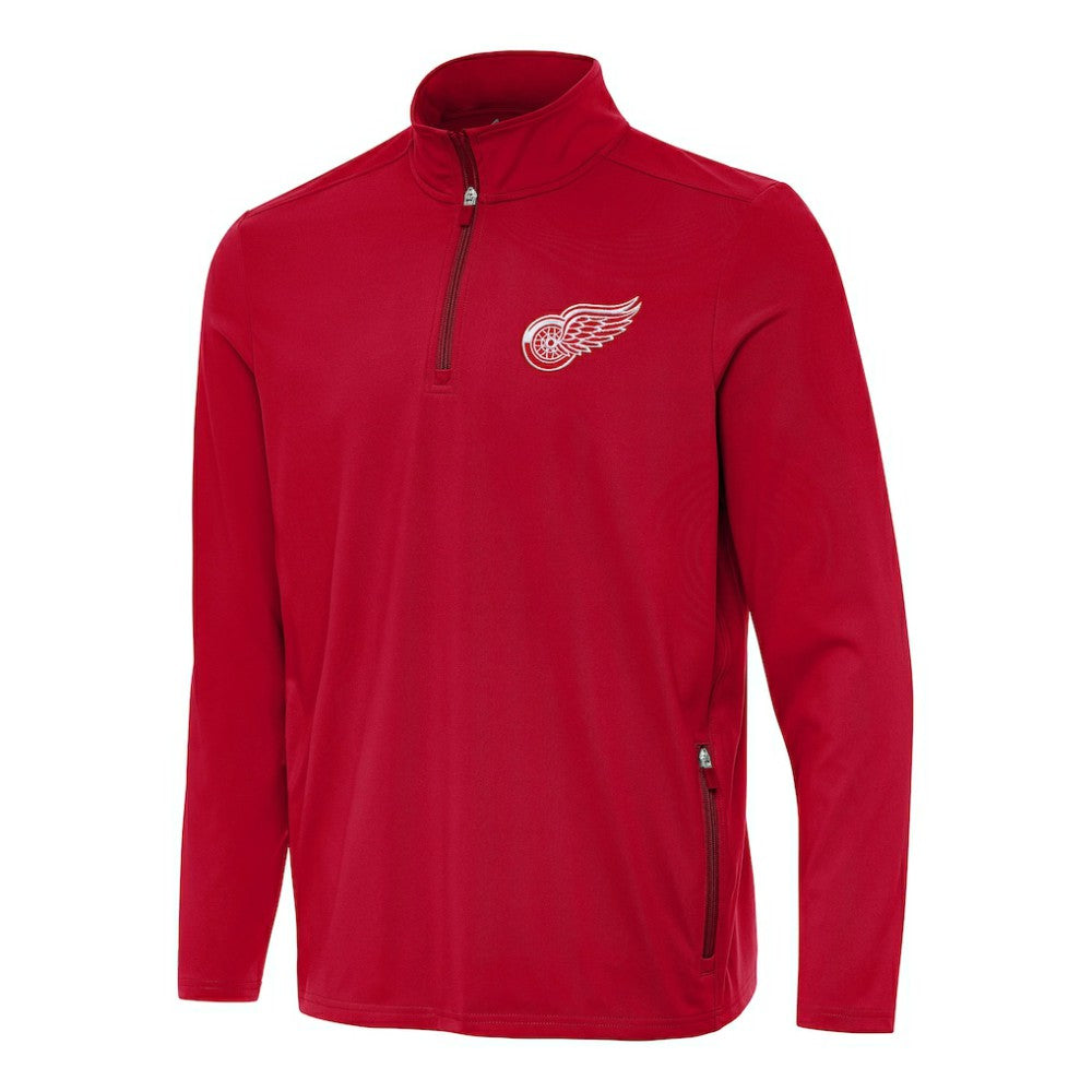 Detroit Red Wings Antigua Perilous Quarter-Zip Sweatshirt Red