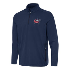 Columbus Blue Jackets Antigua Perilous Quarter-Zip Sweatshirt Navy