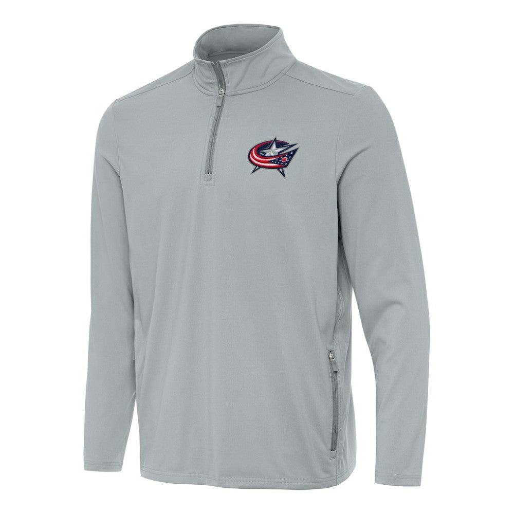 Columbus Blue Jackets Antigua Perilous Quarter-Zip Sweatshirt Gray