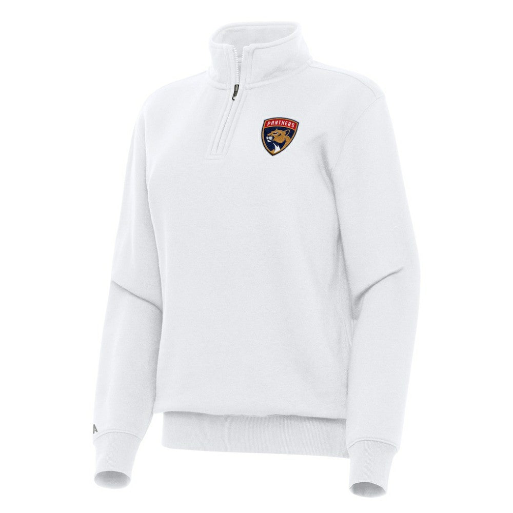 Florida Panthers Antigua Women's Victory Quarter-Zip Sweatshirt White
