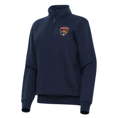 Florida Panthers Antigua Women's Victory Quarter-Zip Sweatshirt Navy