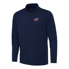 Columbus Blue Jackets Antigua Reprocess Quarter-Zip Top Navy