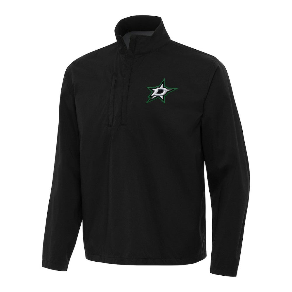 Dallas Stars Antigua Brisk Quarter-Zip Windbreaker Black