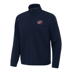 Columbus Blue Jackets Antigua Brisk Quarter-Zip Windbreaker Navy