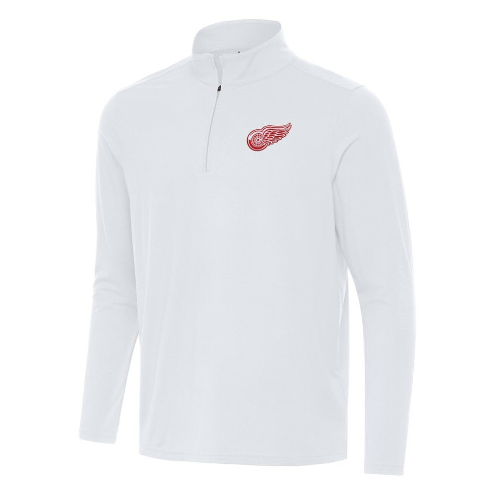 Detroit Red Wings Antigua Intent Quarter-Zip Top White