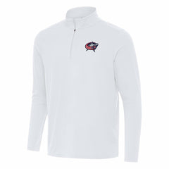 Columbus Blue Jackets Antigua Intent Quarter-Zip Top White