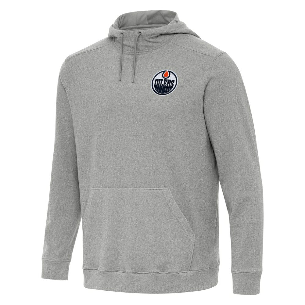 Edmonton Oilers Antigua Cloud Pullover Hoodie Heather Gray