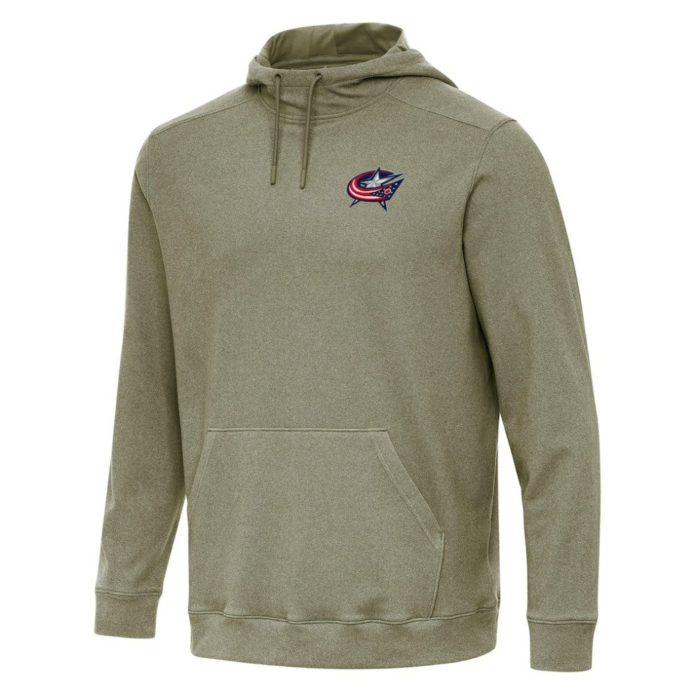 Columbus Blue Jackets Antigua Cloud Pullover Hoodie Olive