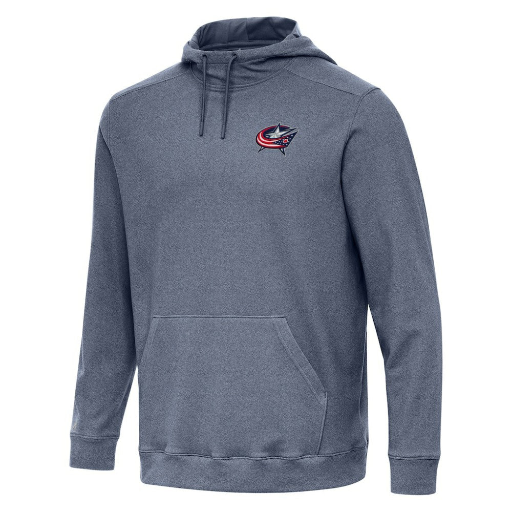 Columbus Blue Jackets Antigua Cloud Pullover Hoodie Heather Navy