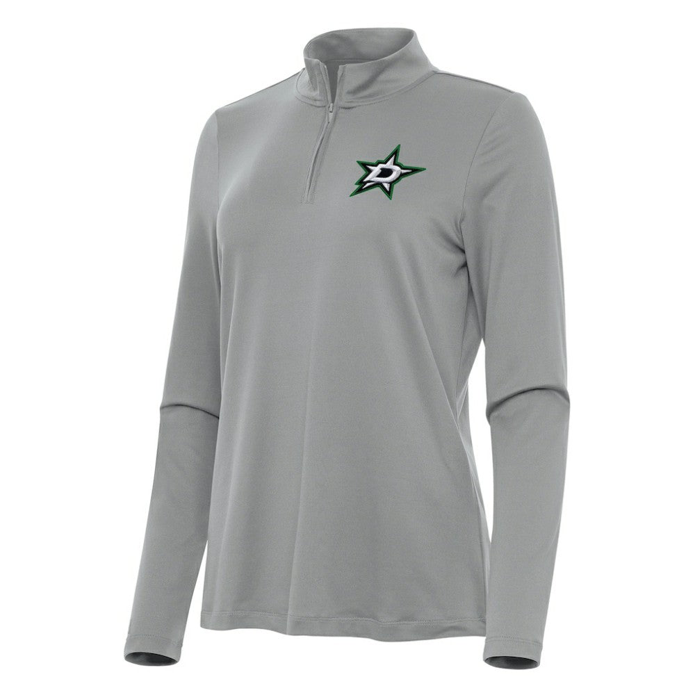 Dallas Stars Antigua Women's Reprocess Quarter-Zip Top Gray