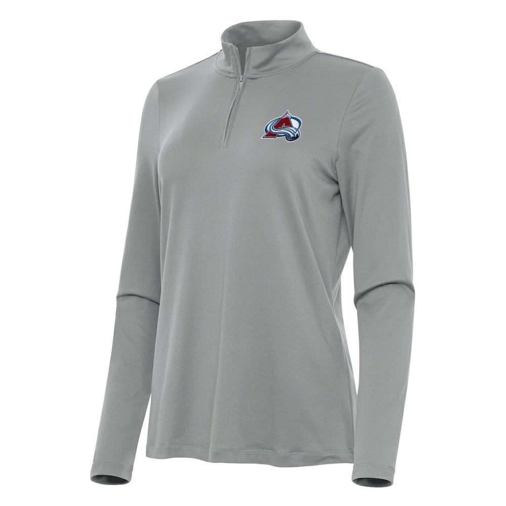 Colorado Avalanche Antigua Women's Reprocess Quarter-Zip Top Gray