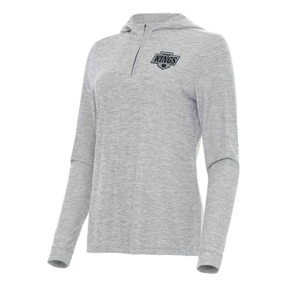 Los Angeles Kings Antigua Women's Daybreak Quarter-Zip Hoodie Heather Gray
