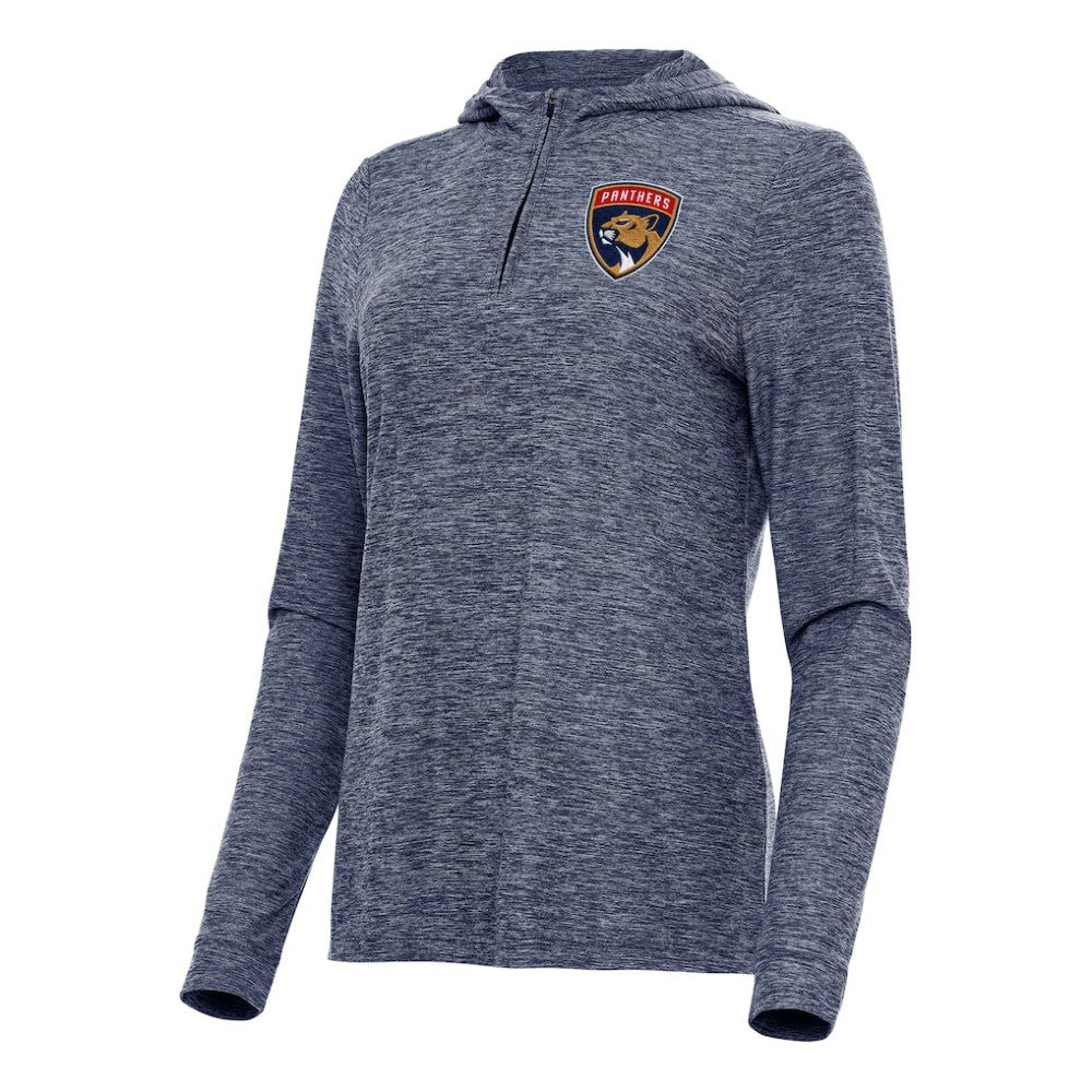 Florida Panthers Antigua Women's Daybreak Quarter-Zip Hoodie Heather Navy