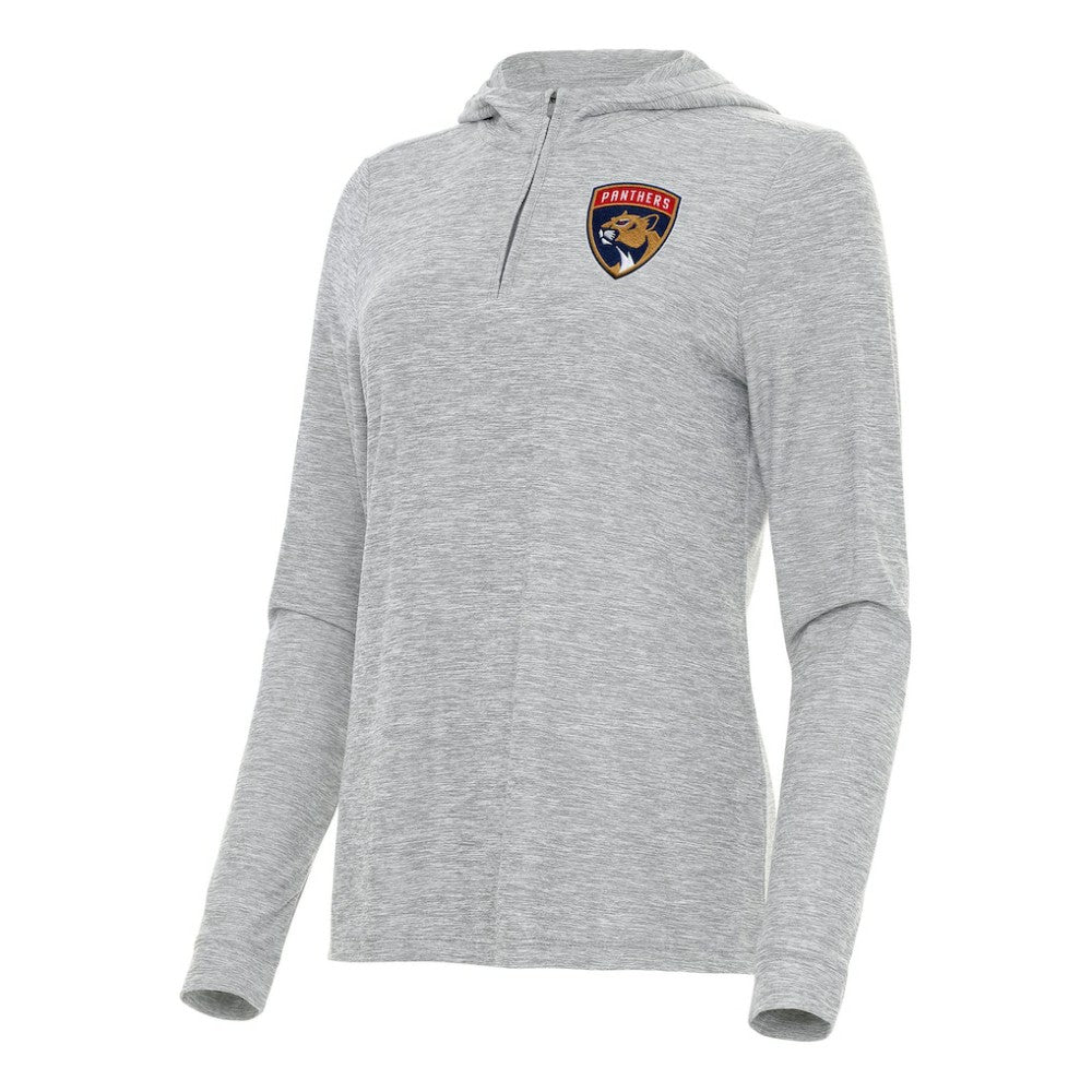 Florida Panthers Antigua Women's Daybreak Quarter-Zip Hoodie Heather Gray