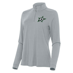 Dallas Stars Antigua Women's Intent Quarter-Zip Top Gray