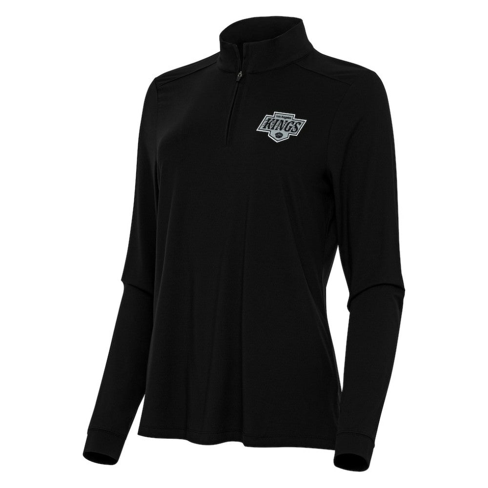 Los Angeles Kings Antigua Women's Intent Quarter-Zip Top Black