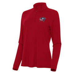 Columbus Blue Jackets Antigua Women's Intent Quarter-Zip Top Red