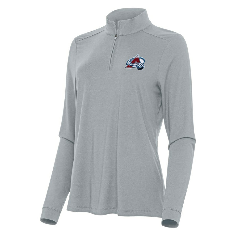 Colorado Avalanche Antigua Women's Intent Quarter-Zip Top Gray