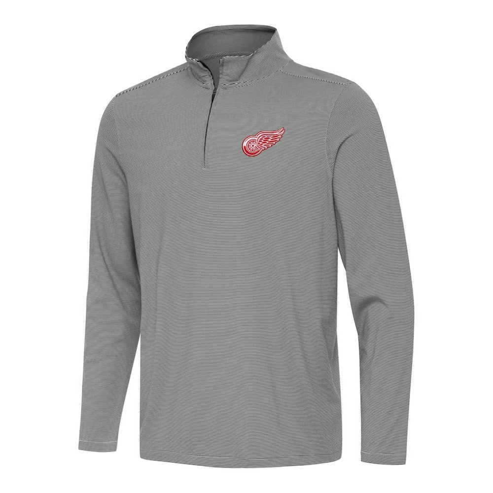 Detroit Red Wings Antigua Twine Quarter-Zip Top Black