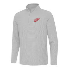 Detroit Red Wings Antigua Twine Quarter-Zip Top Gray