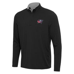 Columbus Blue Jackets Antigua Content Quarter-Zip Pullover Top Black/Gray