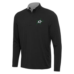 Dallas Stars Antigua Content Quarter-Zip Pullover Top Black/Gray