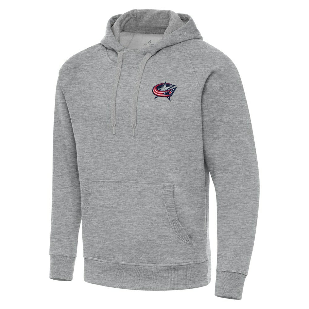 Columbus Blue Jackets Antigua Big & Tall Victory Pullover Hoodie Heather Gray