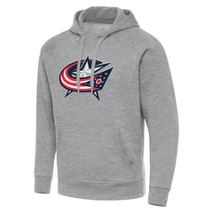 Columbus Blue Jackets Antigua Big & Tall Victory Pullover Hoodie Heather Gray