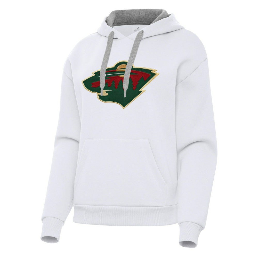 Minnesota Wild Antigua Women's Victory Pullover Hoodie White