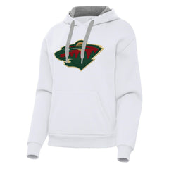 Minnesota Wild Antigua Women's Victory Pullover Hoodie White
