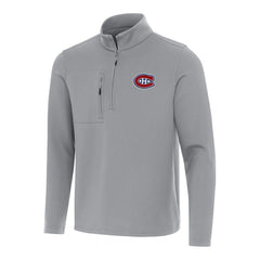 Montreal Canadiens Antigua Insider Quarter-Zip Top Gray