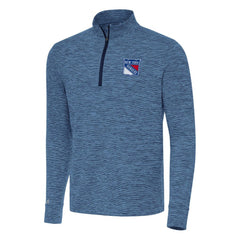 New York Rangers Antigua Cause Quarter-Zip Top Heather Navy