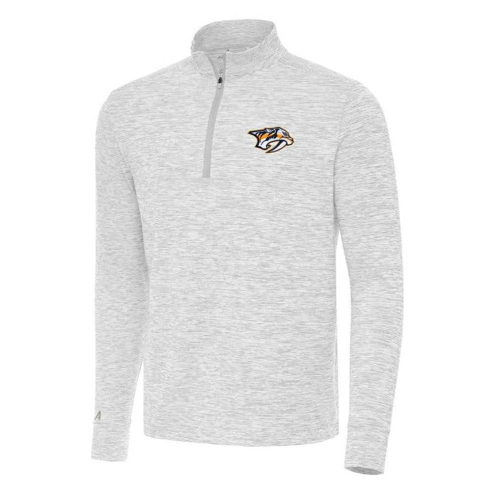 Nashville Predators Antigua Cause Quarter-Zip Top Gray